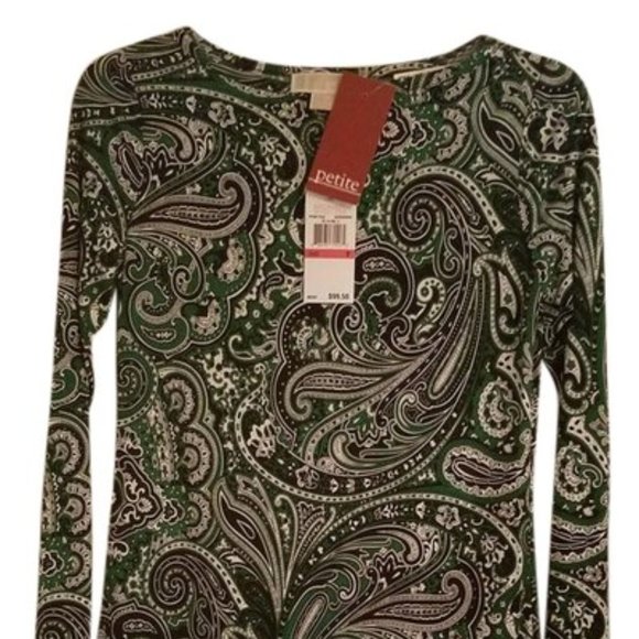 Michael Kors Emerald Gr Paisley Fitted Shift dress - Picture 1 of 5